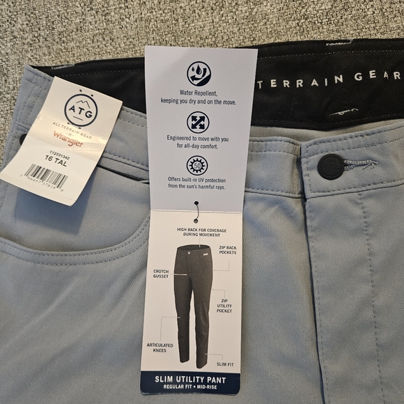 NWT Wrangler ATG Pants Womens 16 Tall Gray Sierra Slim Fit All Terrain Gear Hike - Picture 6 of 14